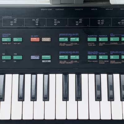 Yamaha DX100 Programmable FM Algorithm Synthesizer w/ Power Cable & New Battery 1985 - Black