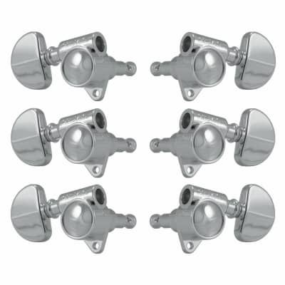 NEW Grover Original Rotomatics® 3x3 Tuners DOMED Buttons Fits Gibson - CHROME image 2