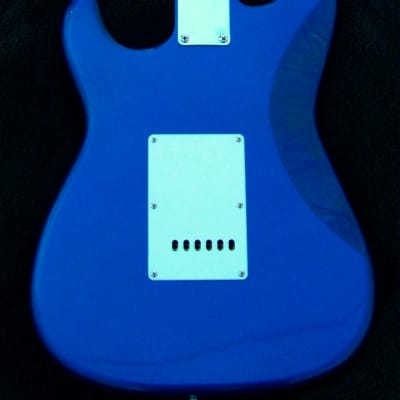 Cobra Blue Mahogany Stratocaster+SRV Pickups 22 Fret Roasted Maple Neck+7 Sound Switch +Treble Bleed+Working Bridge Tone image 8