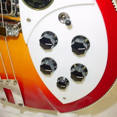 Rickenbacker 4005XC 90th Anniversary 4-String Electric Bass Guitar - Amber Fireglo image 5