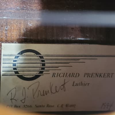 1994 Richard Prenkert Concert Cedar Classical Guitar image 9