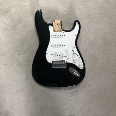 Loaded Squier USA Stratocaster body 1989 - Black | Reverb