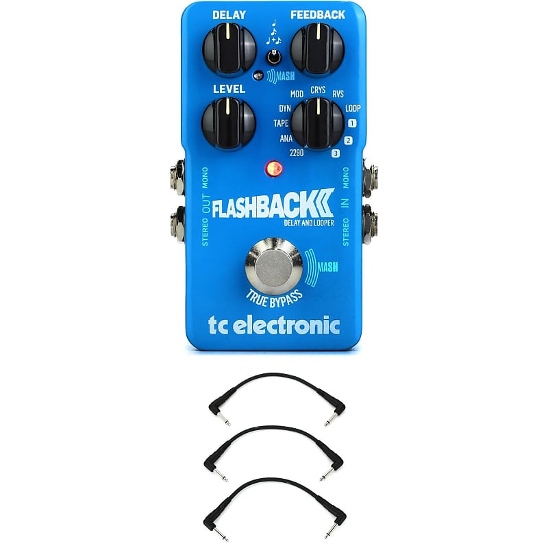 TC Electronic Flashback 2 Delay and Looper Pedal with 3 Patch Cables image 1