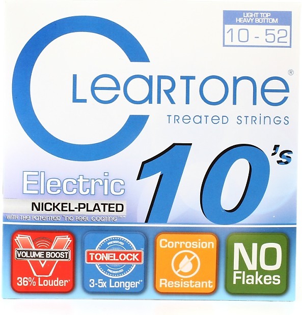 Cleartone 9420 Nickel Plated Electric Guitar Strings - .010-.052 Light Top/Heavy Bottom image 1