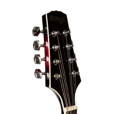 Stagg A-Style Acoustic/Electric Mandolin - Redburst image 5