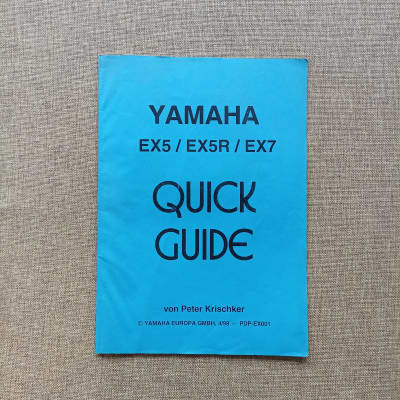 Yamaha EX5R EX5 EX7 Quick Guide in German with One Floppy Disk