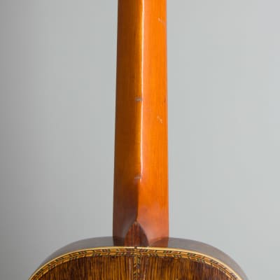Concert Size Flat Top Acoustic Guitar, labeled Galiano,  c. 1925, black hard shell case. image 9