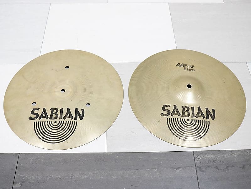 Sabian AA Flat Hats, Hi-Hat Becken Top u. outlet Bottom Schlagzeug Drum