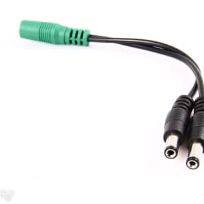 Voodoo Lab 2.1mm Current Doubler Adapter Cable - Dual Straight to Straight - 4 inch image 3