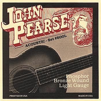 John Pearse 600L - Acoustic Guitar Strings - Phosphor Bronze 12-53 image 1