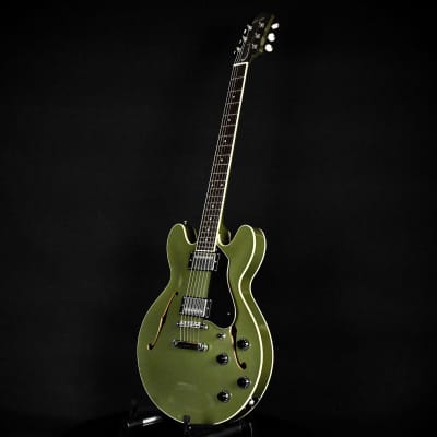Collings I-35 LC Semi-Hollowbody Olive Drab Green Rosewood Fingerboard  (221956) image 9