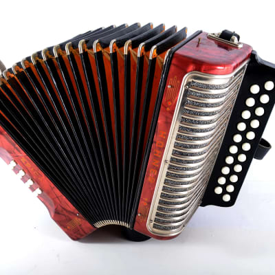 German Made Vintage Top Diatonic Button Accordion Hohner Erica C/F - 8 Bass ~ Squeezebox image 9