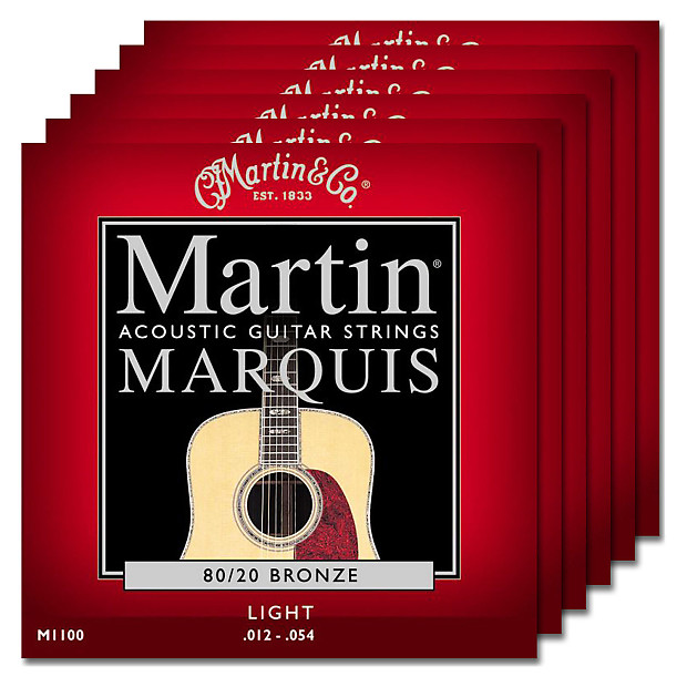 Martin M1100 Marquis Acoustic String 6 pk Bundle Reverb