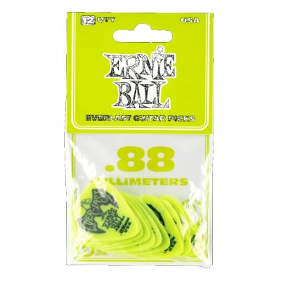 Ernie Ball 9191 Everlast .88mm Lime Green 12-Pack Guitar Picks image 2