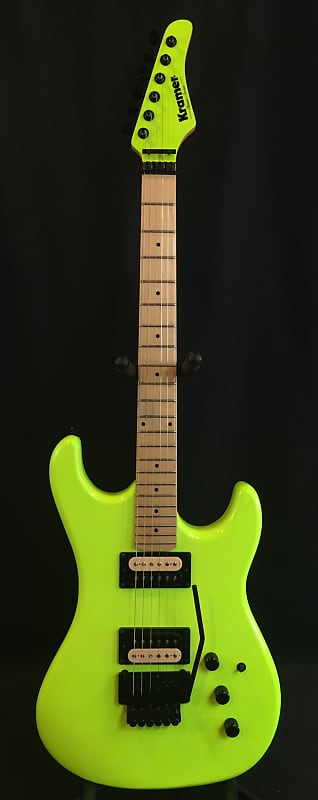 Kramer Pacer Classic Electric Guitar Neon Green w/ Floyd Rose Tremolo