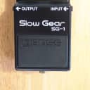 Boss SG-1 Slow Gear Pedal - MIJ - Backwards Guitar Simulator - Silver Screw - Early Momentary LED