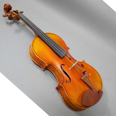 Beautiful Hand Carved Castle Violin 4/4 Full Size Open Clear Tone Two Piece Maple Back image 1