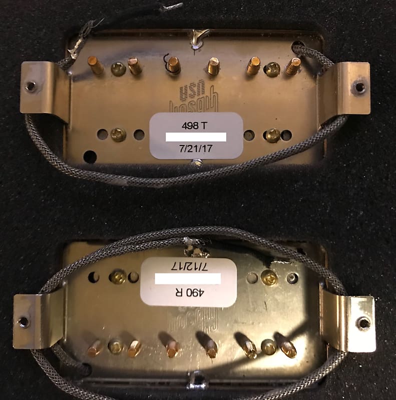 Gibson 490R/498T Matched Humbucker Set Gold | Reverb