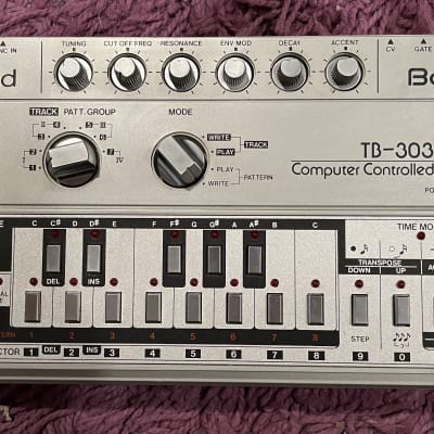 Roland TB-303 Bassline Synthesizer Module 1981 - 1984 - Silver