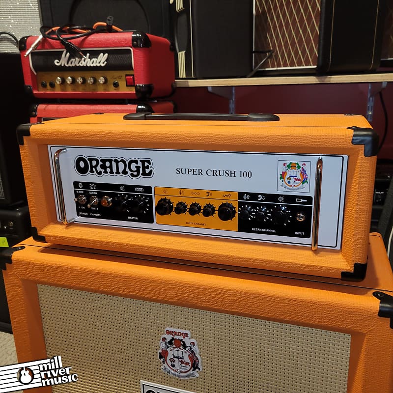 Orange Super Crush 100 100-watt Solid-state Head Used