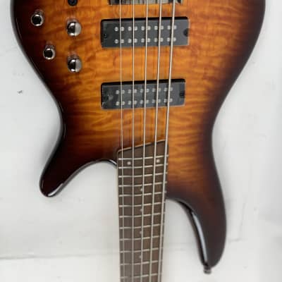 Ibanez SR Series SR405EQM Quilted Maple Dragon Eye Burst 5-String Electric Bass + FREE Gig Bag! image 9
