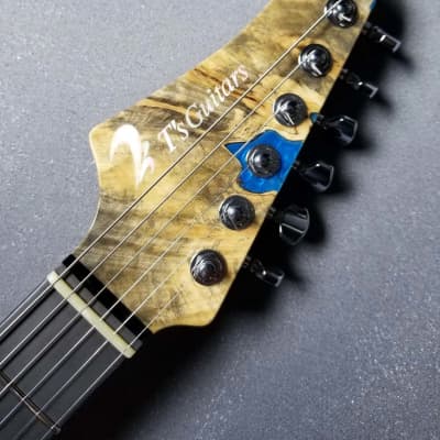 T's Guitars DST-Pro24 Custom Natural【Buckeye Burl w/Resin / Ash】Japanese Handmade Brand image 7
