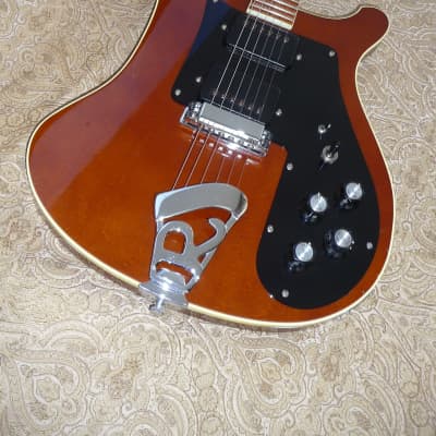 Vintage 1974 Rickenbacker 481 Guitar, Heavy Birdseye Maple, Beautiful RARE Walnut Brown Gloss Finish image 2