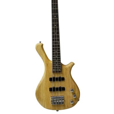 Glen Burton GBMB-NT Basswood Body Half Scale 4-String Electric Bass Guitar w/Gig Bag, Strap & Cable for sale