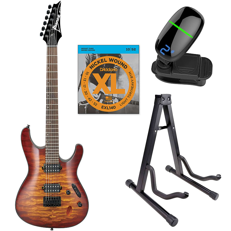 Ibanez S621QMDEB S Standard 6-str Electric Guitar  - Dragon Eye w/Strings, Front Row Tuner & Stand image 1