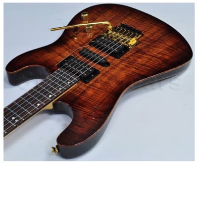 Schecter CET Koa Top USA Custom Shop Electric Guitar Tobacco Burst image 17