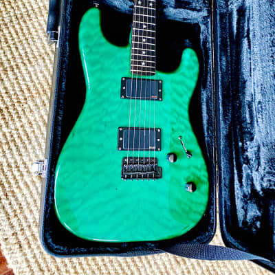 ESP Custom Shop Emerald Green Late 80's Super Strat - 5A Quilted Maple for sale