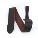 NEW Martin Garment Leather Guitar Strap - Maroon and Black