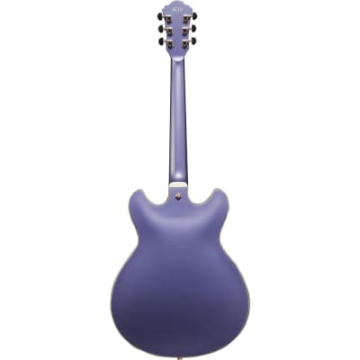 Ibanez AS Artcore AS73G Semi-Hollow Double Cutaway Electric Guitar, Bound Rosewood Fretboard, Metallic Purple Flat image 10