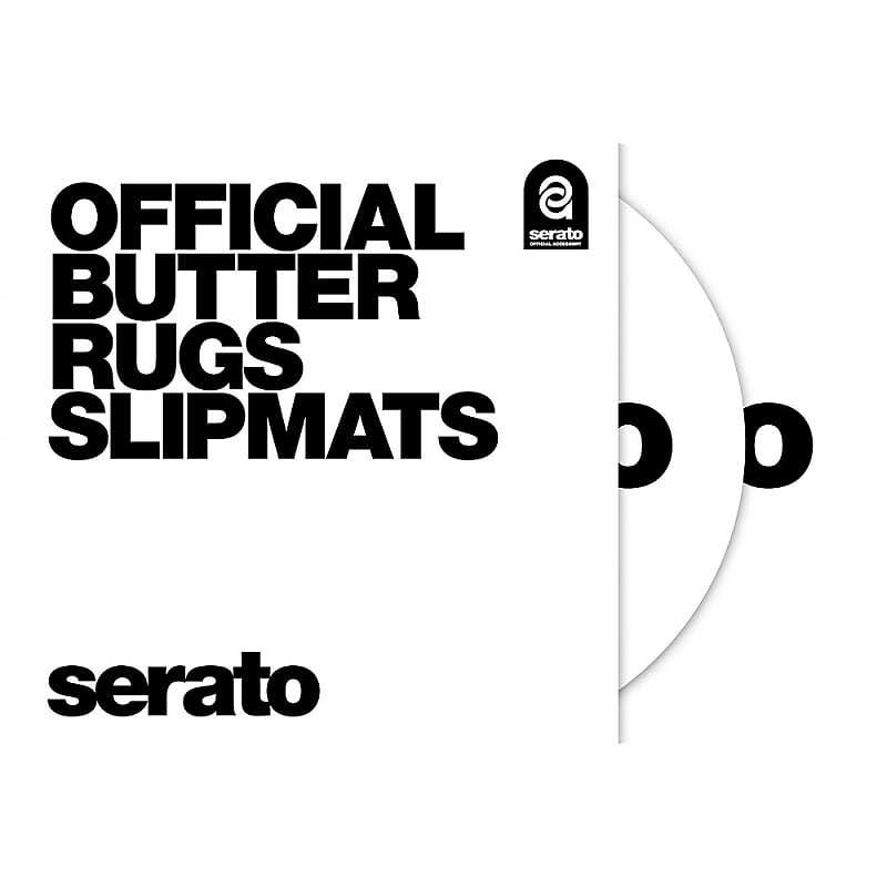 SERATO Butter Rug Thud Rumble 12" Black Slipmats (Pair) Reverb