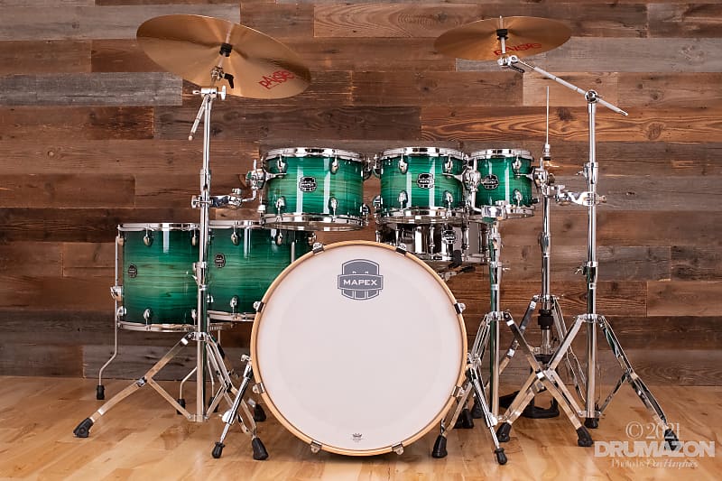 MAPEX ARMORY SPECIAL EDITION 7 PIECE DRUM KIT, EMERALD BURST image 1