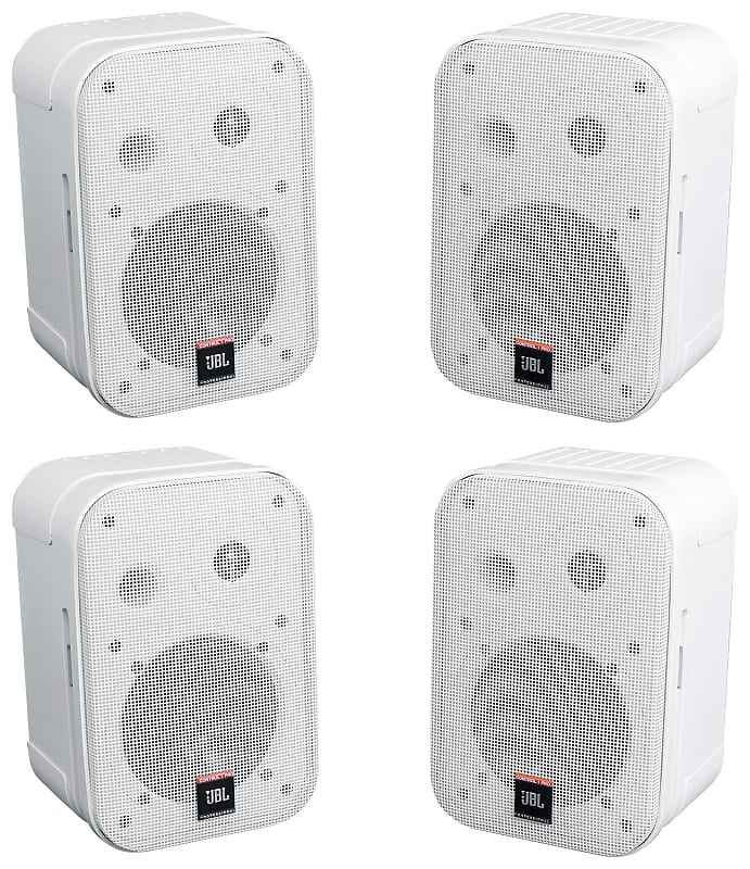(4) JBL C1PRO-WH Control 1 PRO White 5.25" Wall Mount Home/Commercial Speakers image 1
