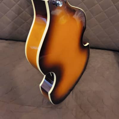 Jay Turser JTB-2B-VS Series Semi-Hollow Violin Shaped Body Maple Neck 4-String Electric Bass Guitar image 8