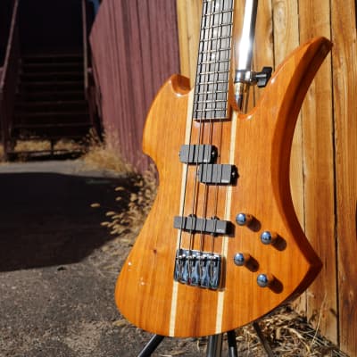 B.C. Rich  Heritage Classic Mockingbird Bass Koa  4-String Electric Bass Guitar image 3