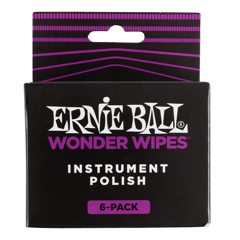 Ernie Ball Wonder Wipes Instrument Polish 6 Pack Reverb