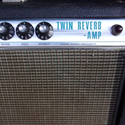 REVISED:  1968 Fender Twin Reverb, good drip edge, Reverend-Naylor speakers, caps/resistors, Cipollina image 5