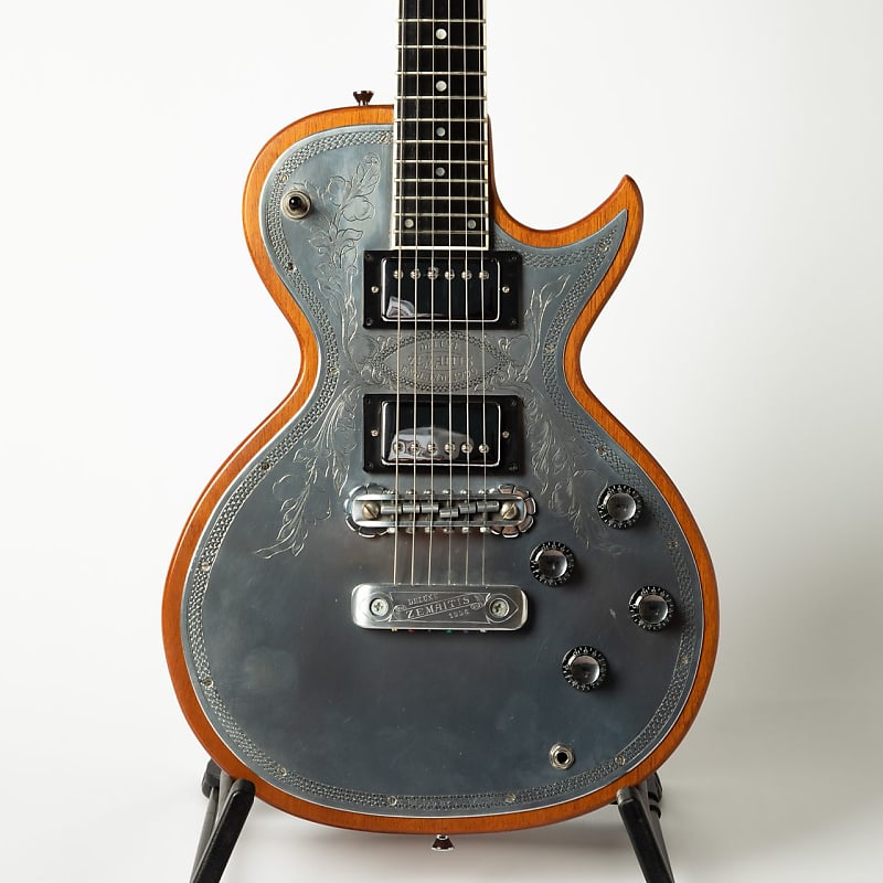 1996 Zemaitis Deluxe Engraved Metal Top Mahogany Body Big Hern Anthony Zemaitis Danny O'Brien Ronnie Wood Keith Richards Marc Bolan George Harrison Ronnie Lane image 1
