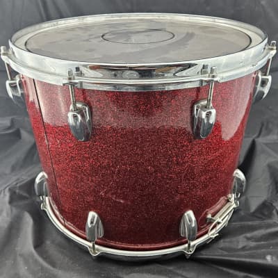 Slingerland Marching Snare Drum - 15x12 1960s - Red Sparkle image 3