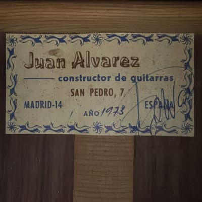 Juan Alvarez 1973 - amazing guitar - Santos Hernandez/Marcelo Barbero style with relation to Arcangel Fernandez - similar to Eric Clapton's guitar image 12