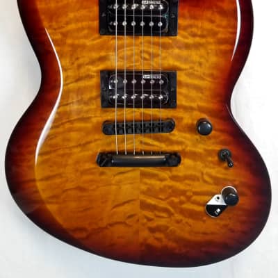 ESP LTD VIPER-256 Electric Guitar, Quilted Maple Top, Dark Brown Sunburst 2022 image 1
