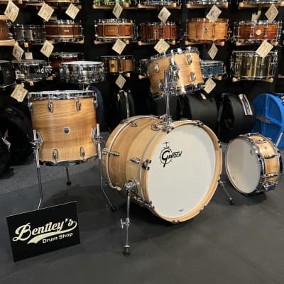 Limited Edition Gretsch Brooklyn Series 12/14/20" Drum Kit Set in Exotic Figured Ash w/ Matching 14" Snare Drum image 2