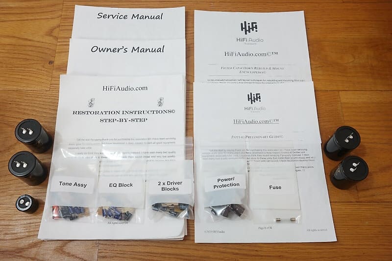 Sansui AU-9500 restoration kit filter capacitor repair rebuild fix  			