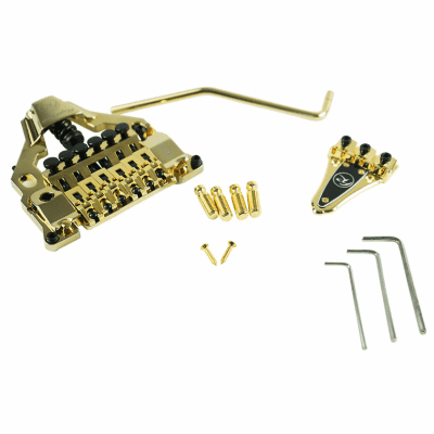 IN STOCK! Floyd Rose FRTX03000 Gold 4 Gibson Les Paul SG Stop Tail BoltOn No Routing Locking Tremolo image 2
