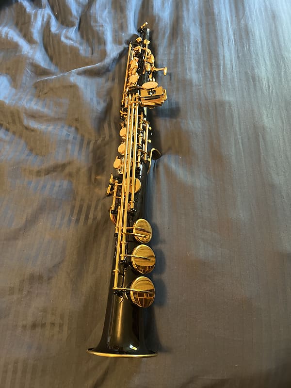 Opus Black/Gold Student Model Soprano Saxophone Reverb