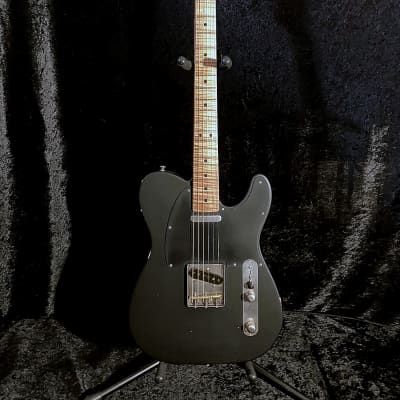 LsL T Bone One Matte Black Tele, Telecaster 5A Highly Figured Roasted Flame Maple Neck & Fretboard, Aged, Relic image 2