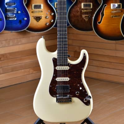 Schecter Custom Traditional R66 HSS Saint Louis Aged White image 1